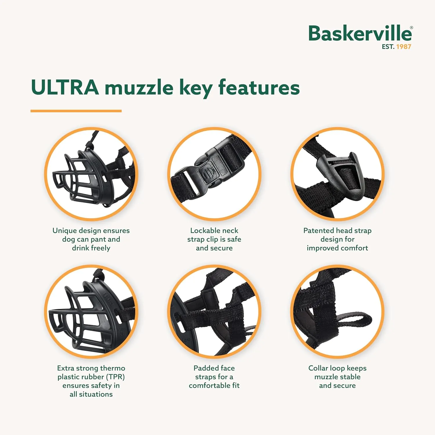 Baskerville Ultra Muzzle (1/8.6" nose circumference)
