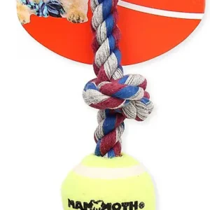 Flossy Chew 3 Knot Tug w/ Mini Tennis Ball - Mini