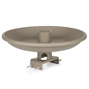 All Season Birdbath with Deck Mount - Tan