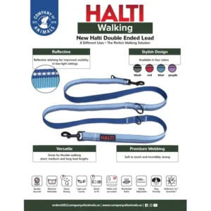 HALTI Double Ended Lead - Blue
