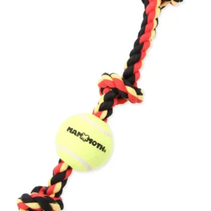 Flossy Chew 3 Knot Tug w/ 3" Tennis Ball - Medium