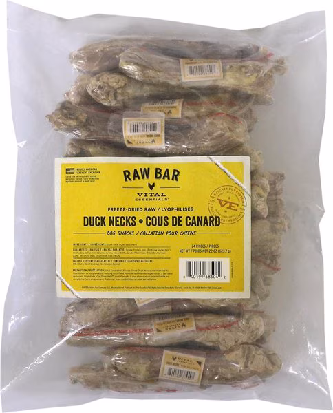 RAW BAR Freeze Dried Duck Necks .5 oz wrapped