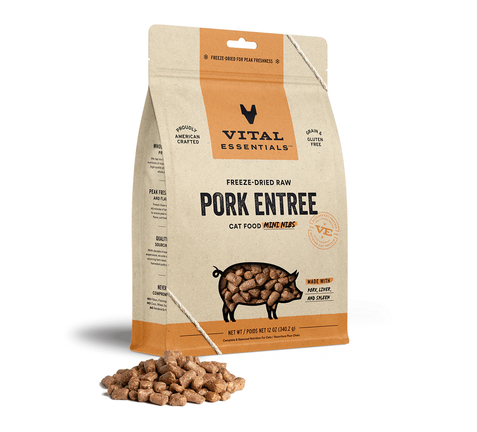 Freeze Dried Pork Entrée Mini Nibs