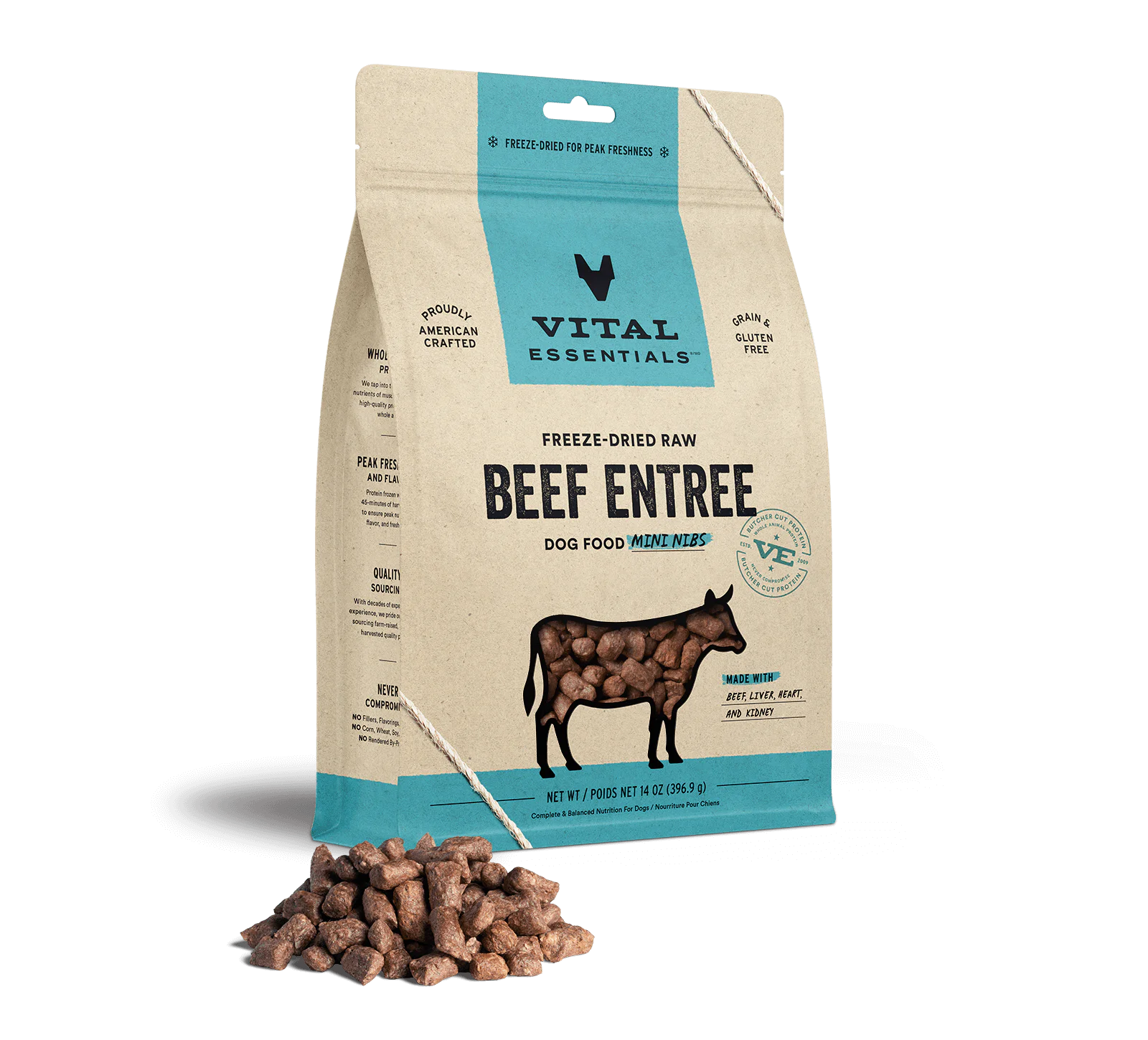 Freeze Dried Beef Entrée Mini Nibs