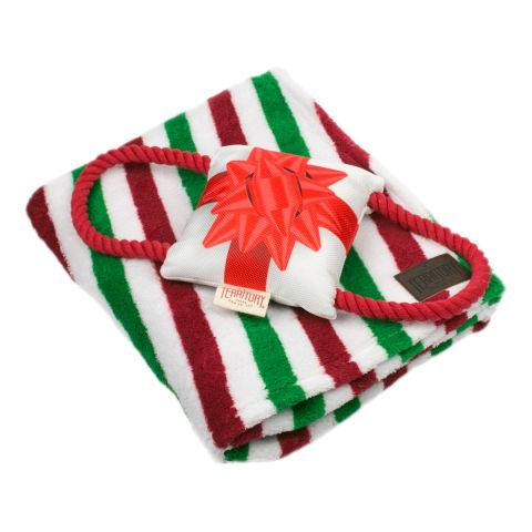 Blanket Gift Set - Candy Cane Print & Two Way Tug Gift