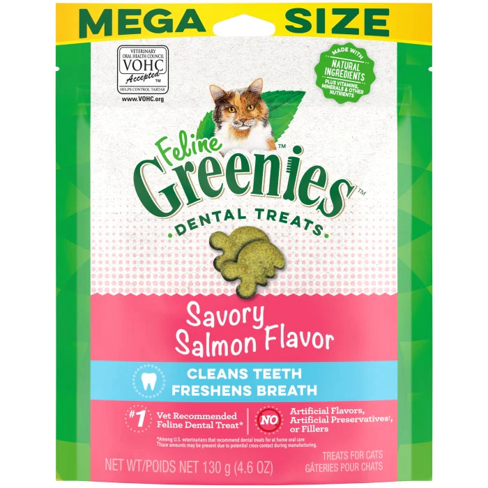 Greenies Feline Dental Treat - Salmon Flavor