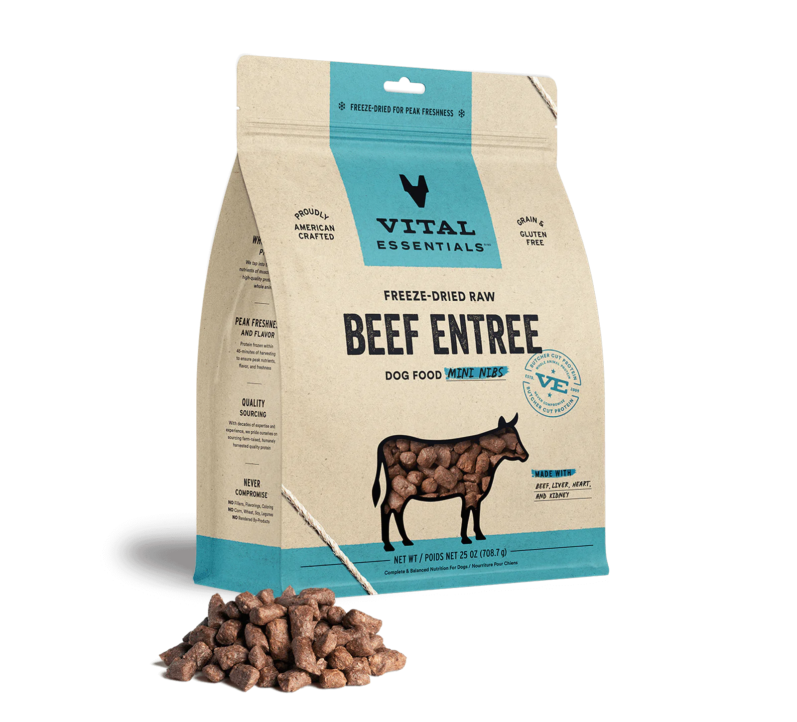 Freeze Dried Beef Entrée Mini Nibs