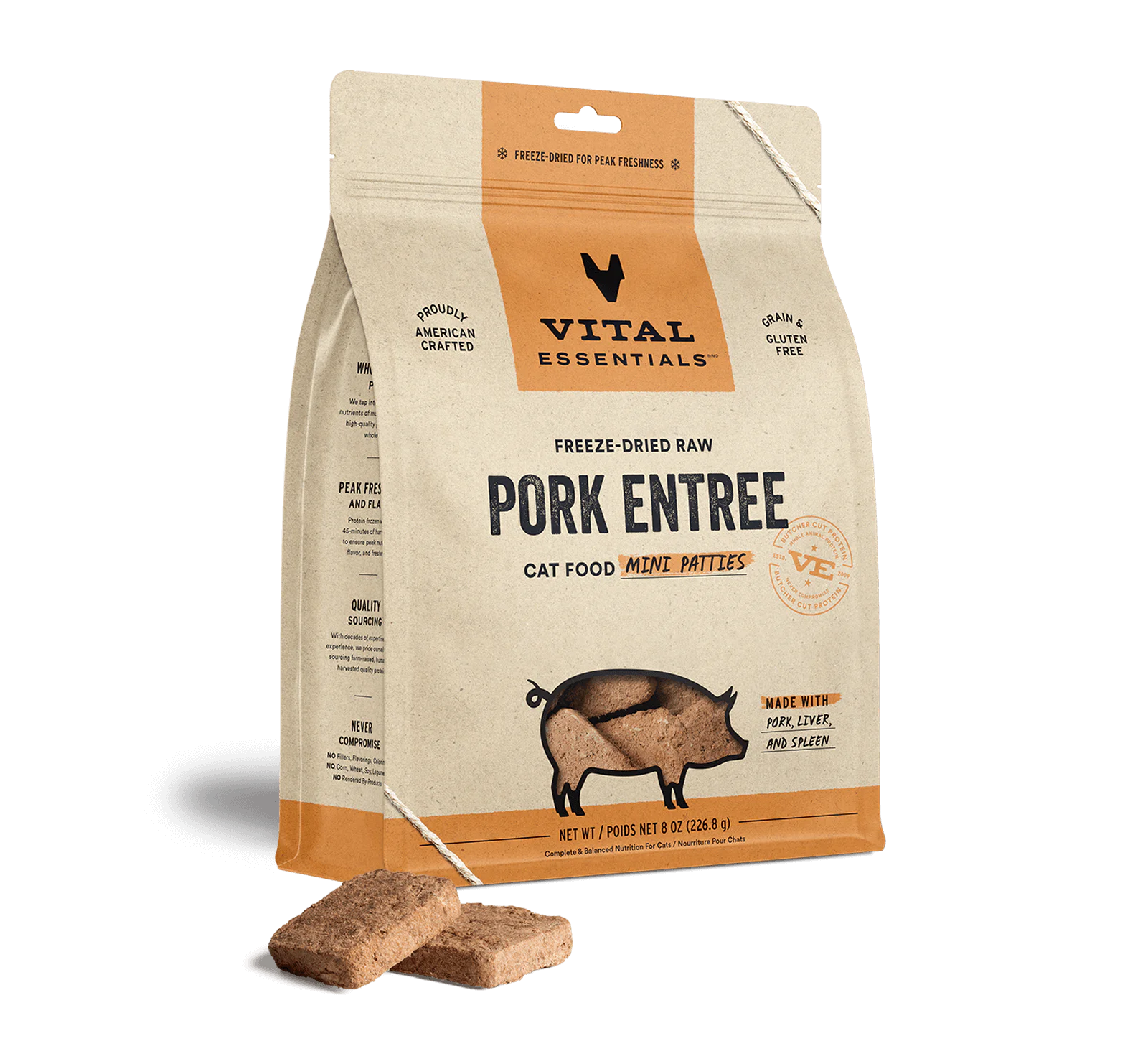 Freeze Dried Pork Entrée Mini Patties