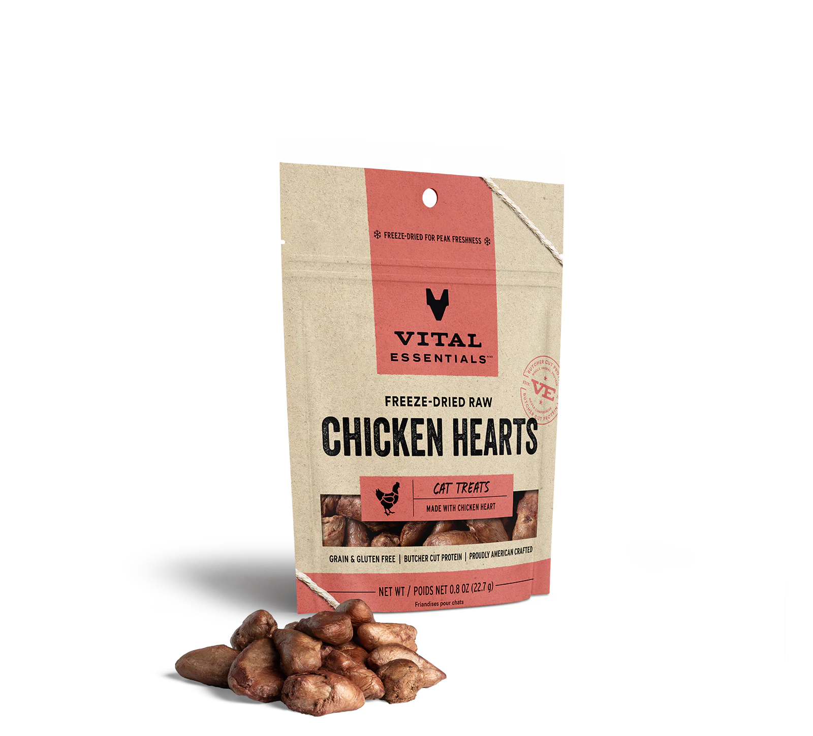 Freeze Dried Chicken Hearts