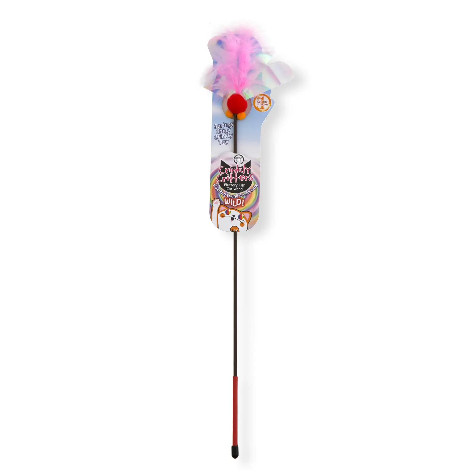 Crinkly Critters Fluttery Fish Cat Wand