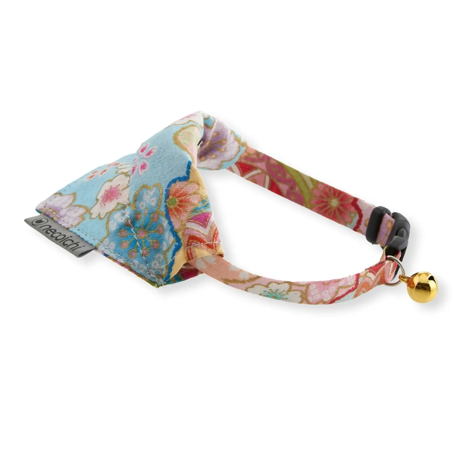 Bandana Cat Collar with AirTag Pocket - Blue Blossoms