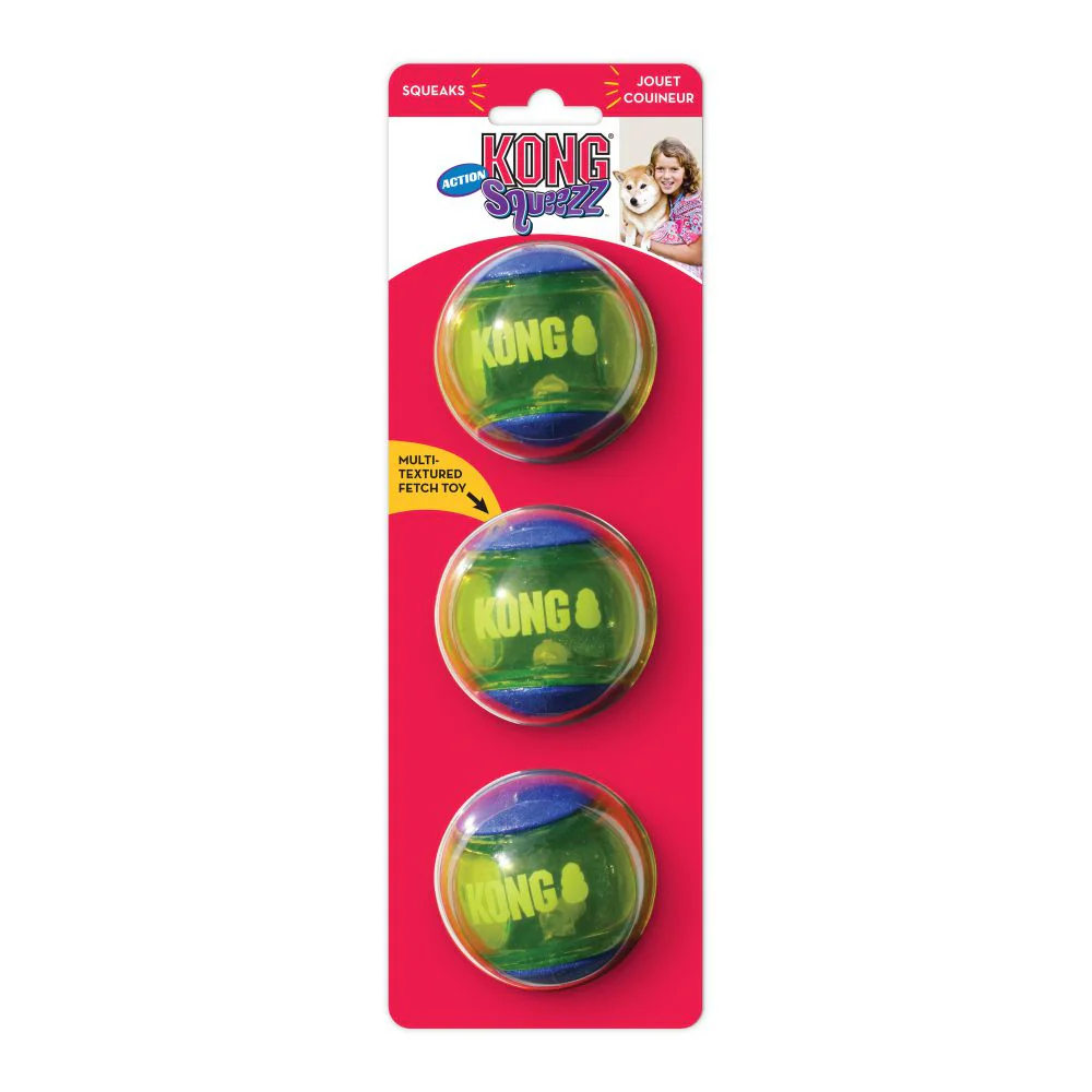 Squeezz Action Ball Blue 3/pack