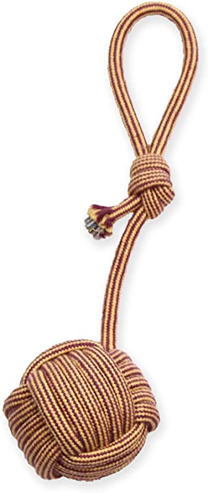 Flossy Chew EXTRA Monkey Fist Tug w/ 16" Loop Handle - Small
