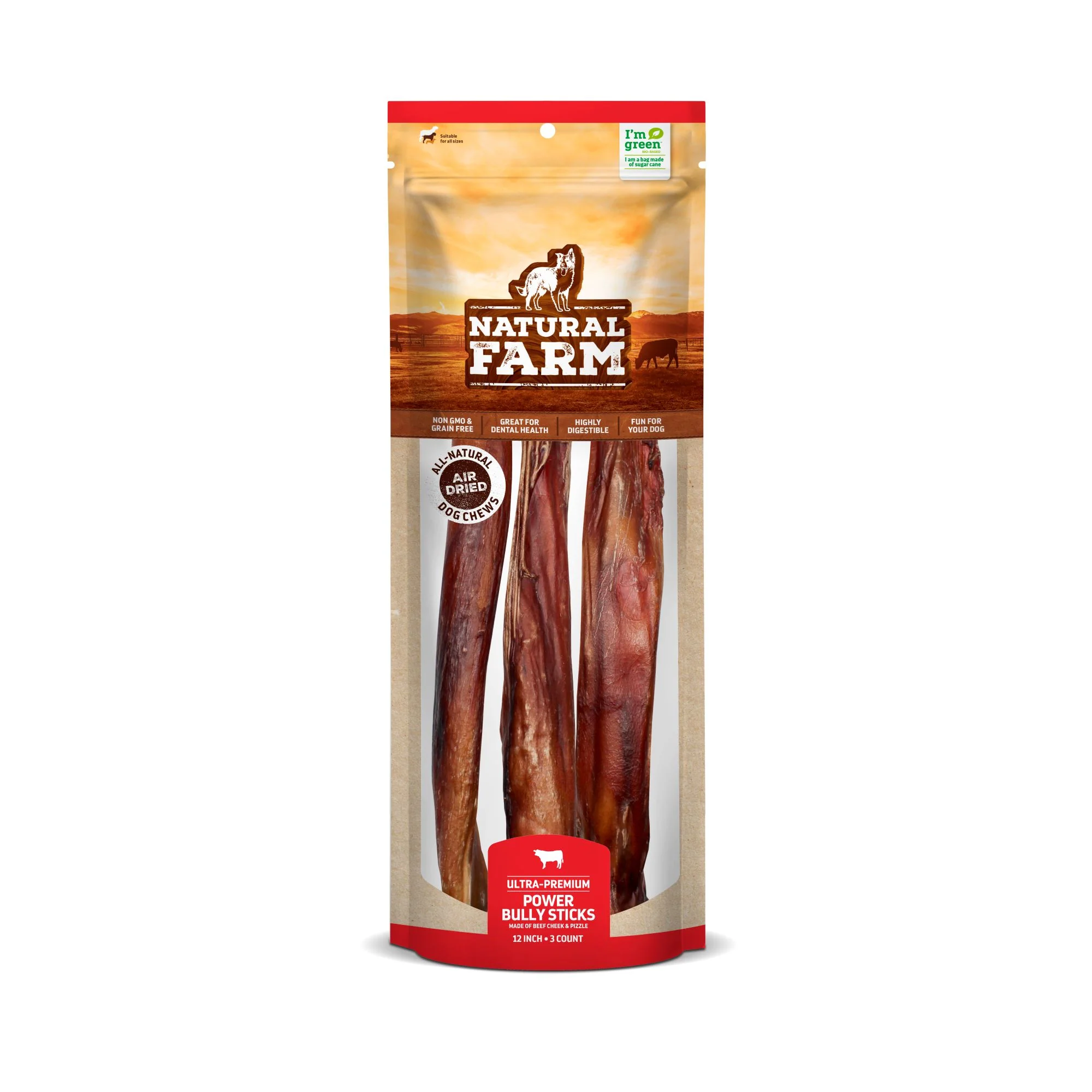 Power Bully Sticks - 3 Pack