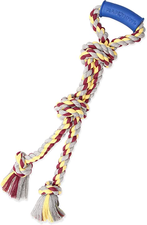 Flossy Chew Twin Tug w/ Rubber Handle - Large