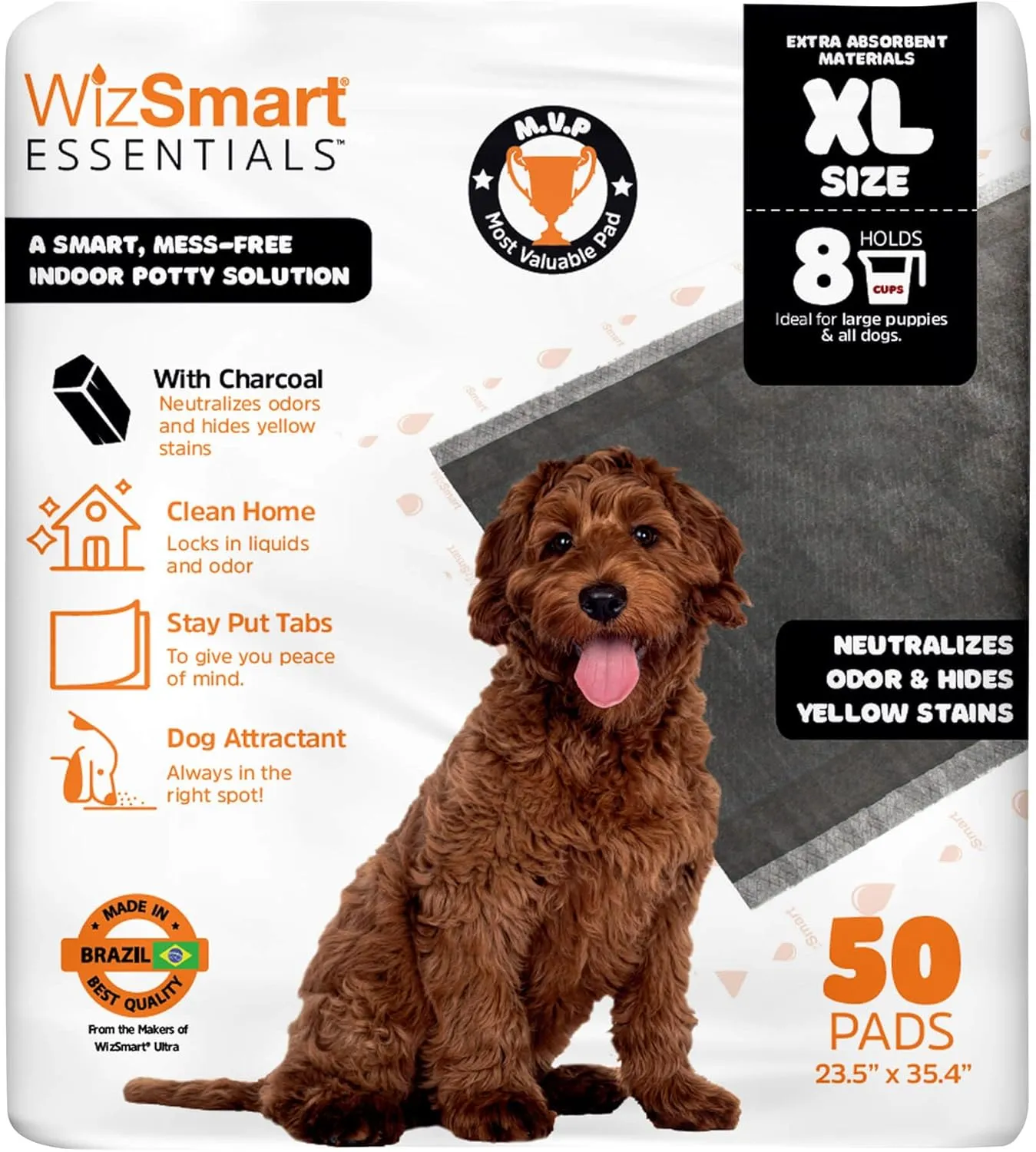 WizSmart Essentials Pads - Extra Large - Charcoal