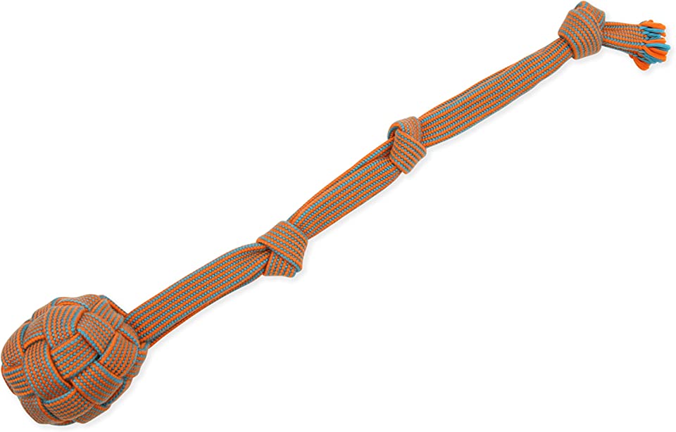 Flossy Chews EXTRA Webbing Ball w/ 24" Fling Handle - Large