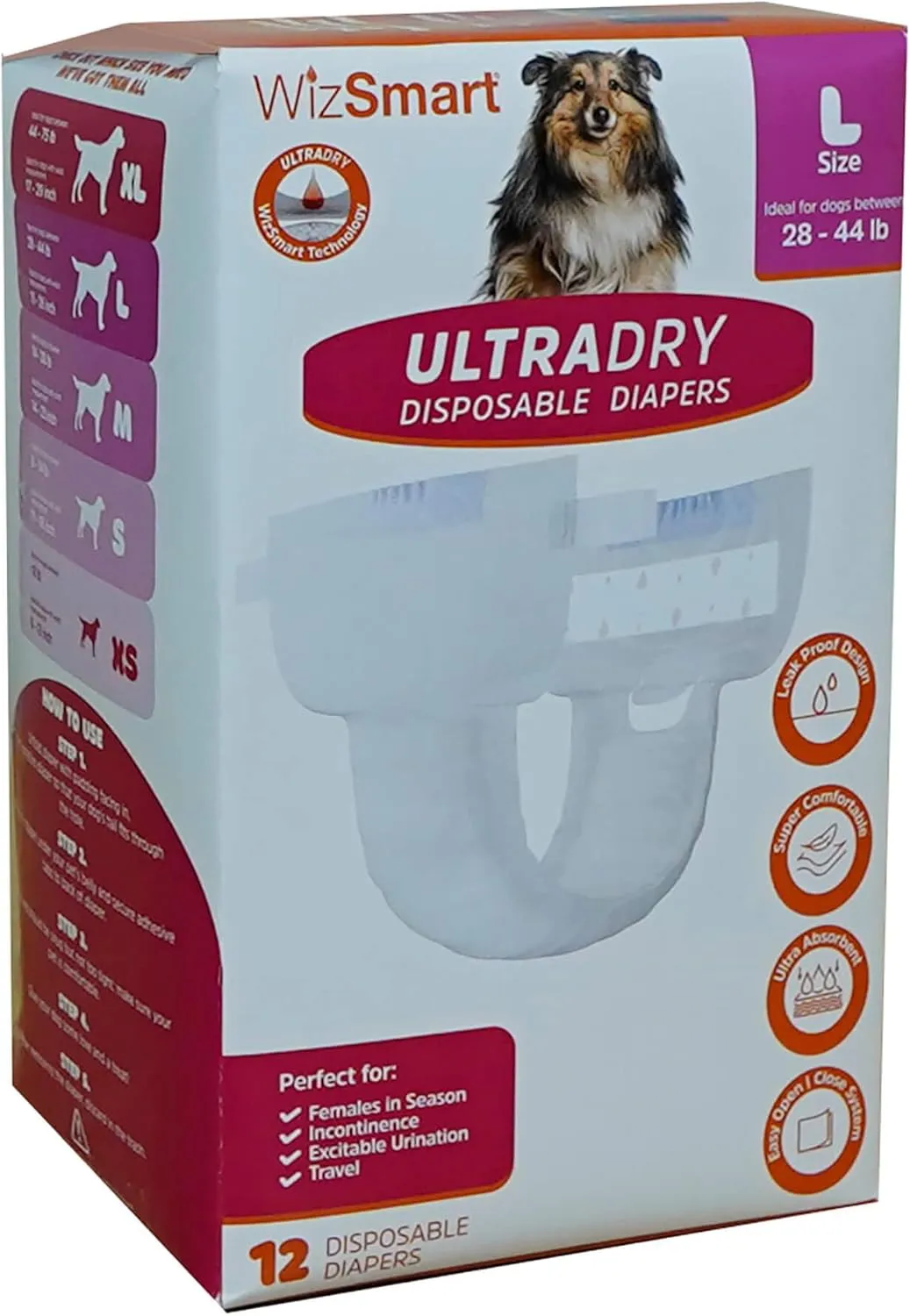 WizSmart UltraDry Disposable Diapers