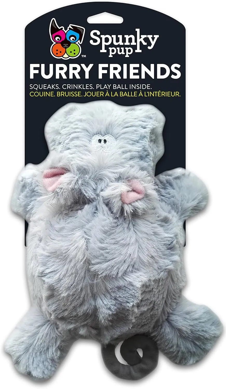 Furry Friends Hippo with Ball Squeaker
