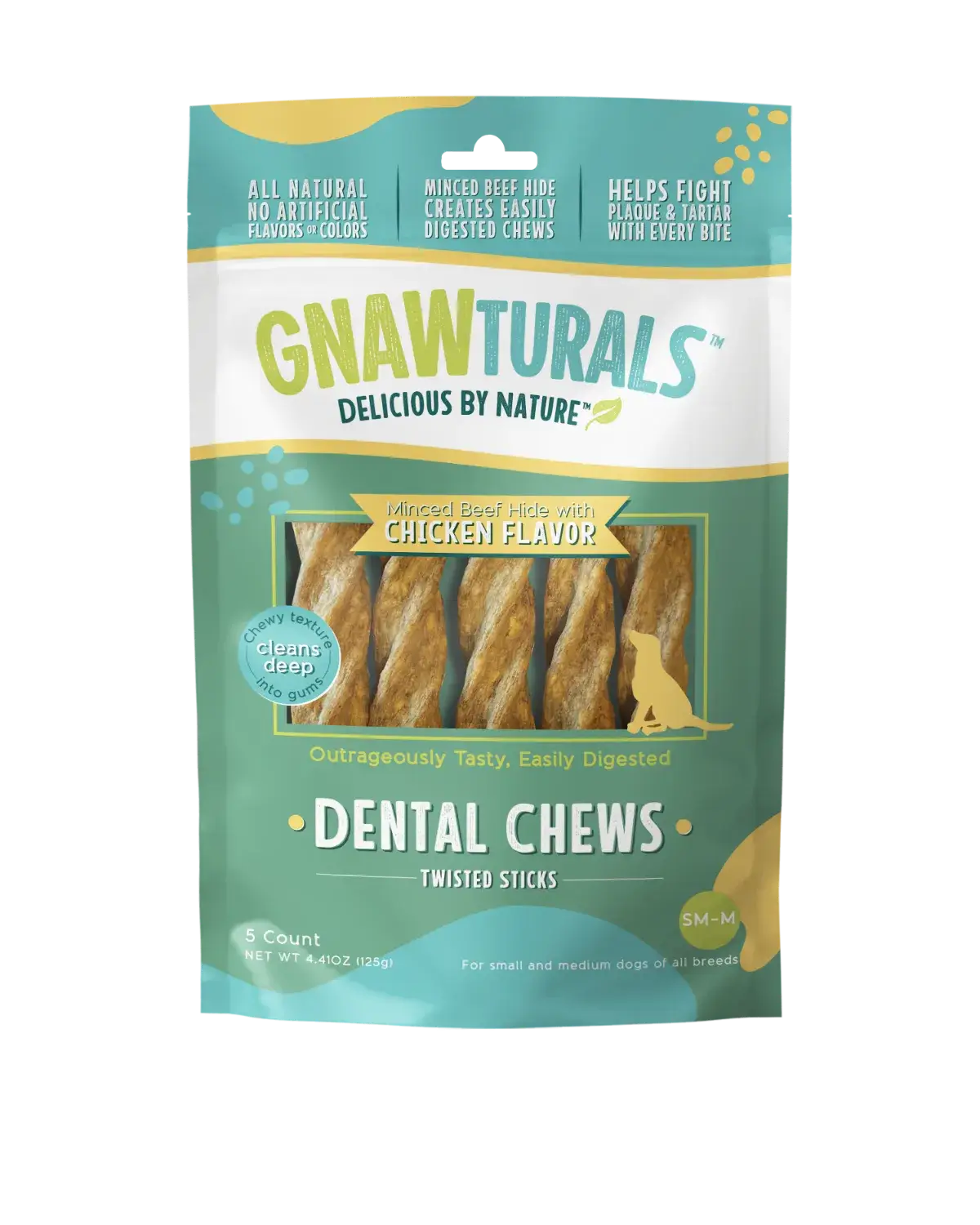 5.5" Small/Medium Twisted Stick Dental Chew - Chicken