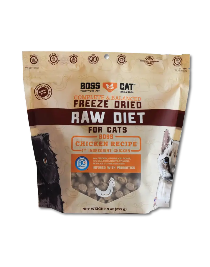 Freeze Dried Boss Cat Complete Raw Chicken Nuggs