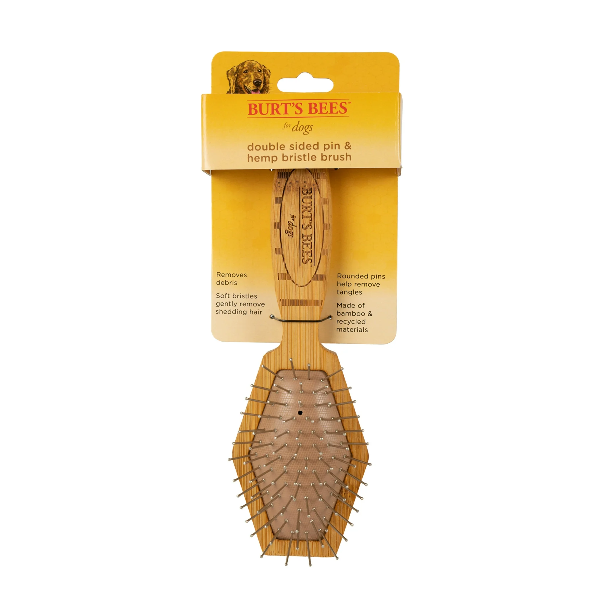 Double-Sided Pin & Bristle Brush