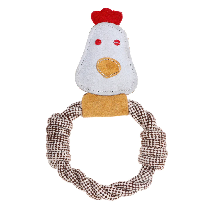 Calico Chicken Rope Ring