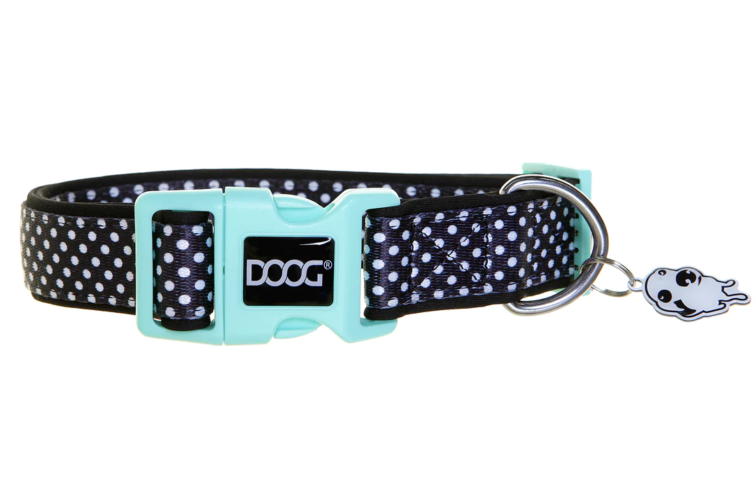 Collar - Pongo - Black with White Dots