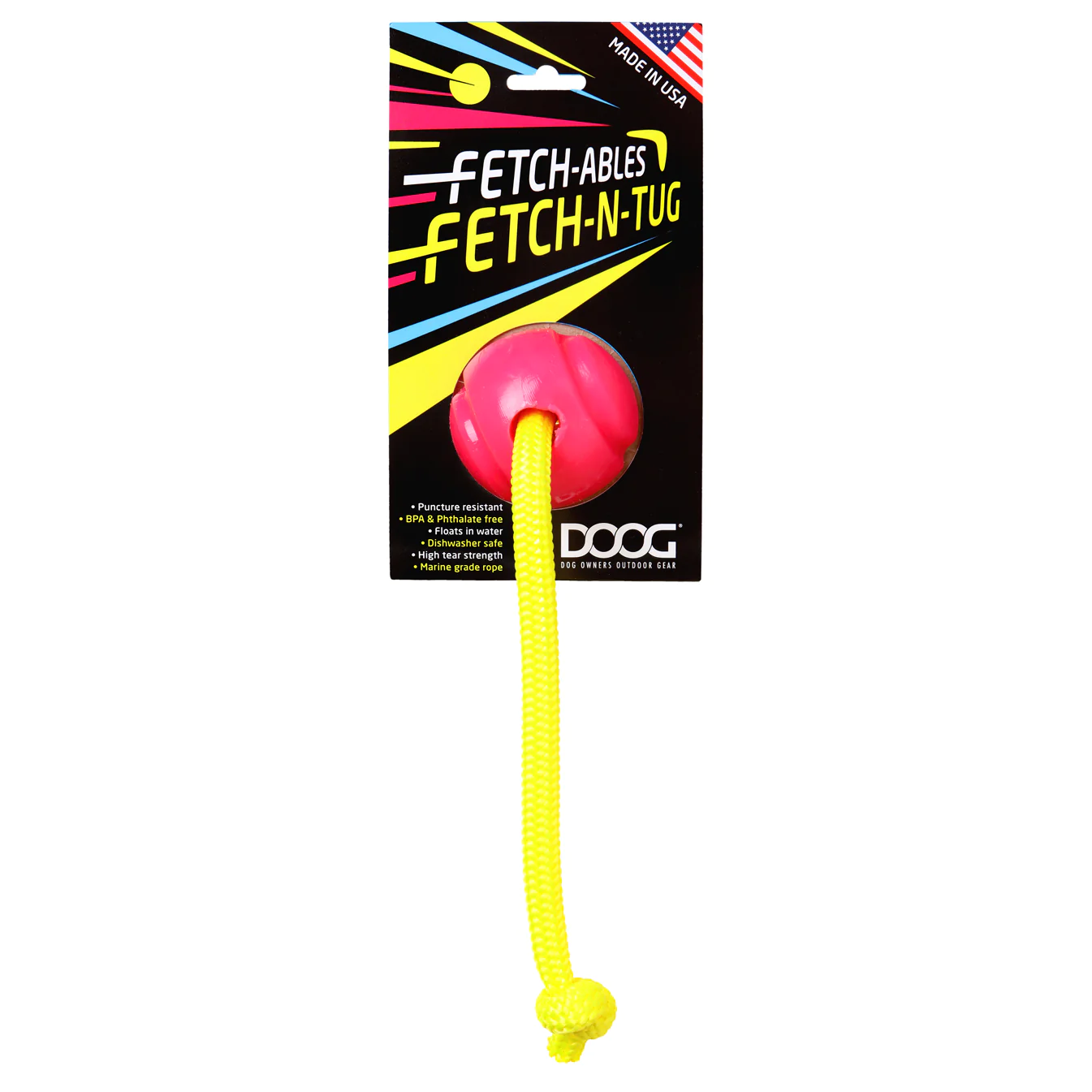 Fetchables Ball & Rope - Pink