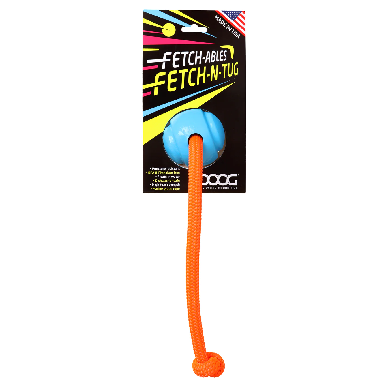 Fetchables Ball & Rope - Blue