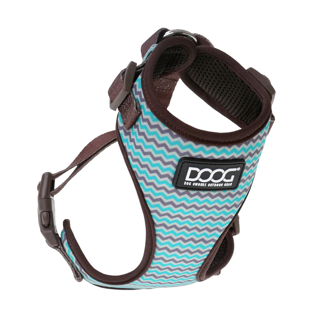 Neoflex Soft Harness - Benji - Brown & Blue Zigzag