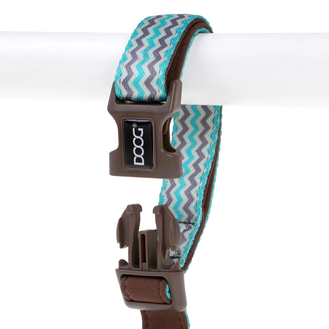 Lead - Clip It - Benji - Brown & Blue Zigzag