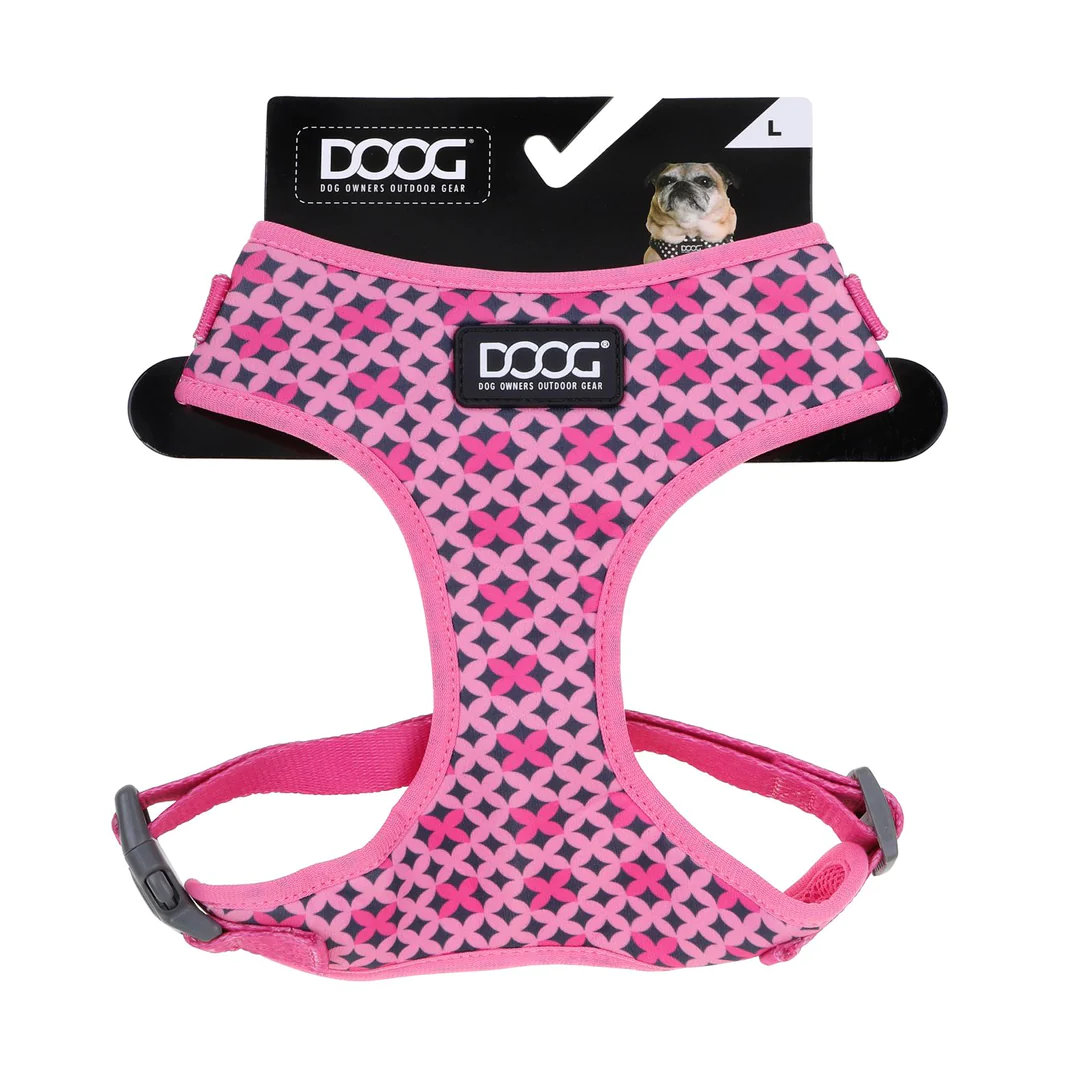 Neoflex Soft Harness - Toto - Pink with Black Stars