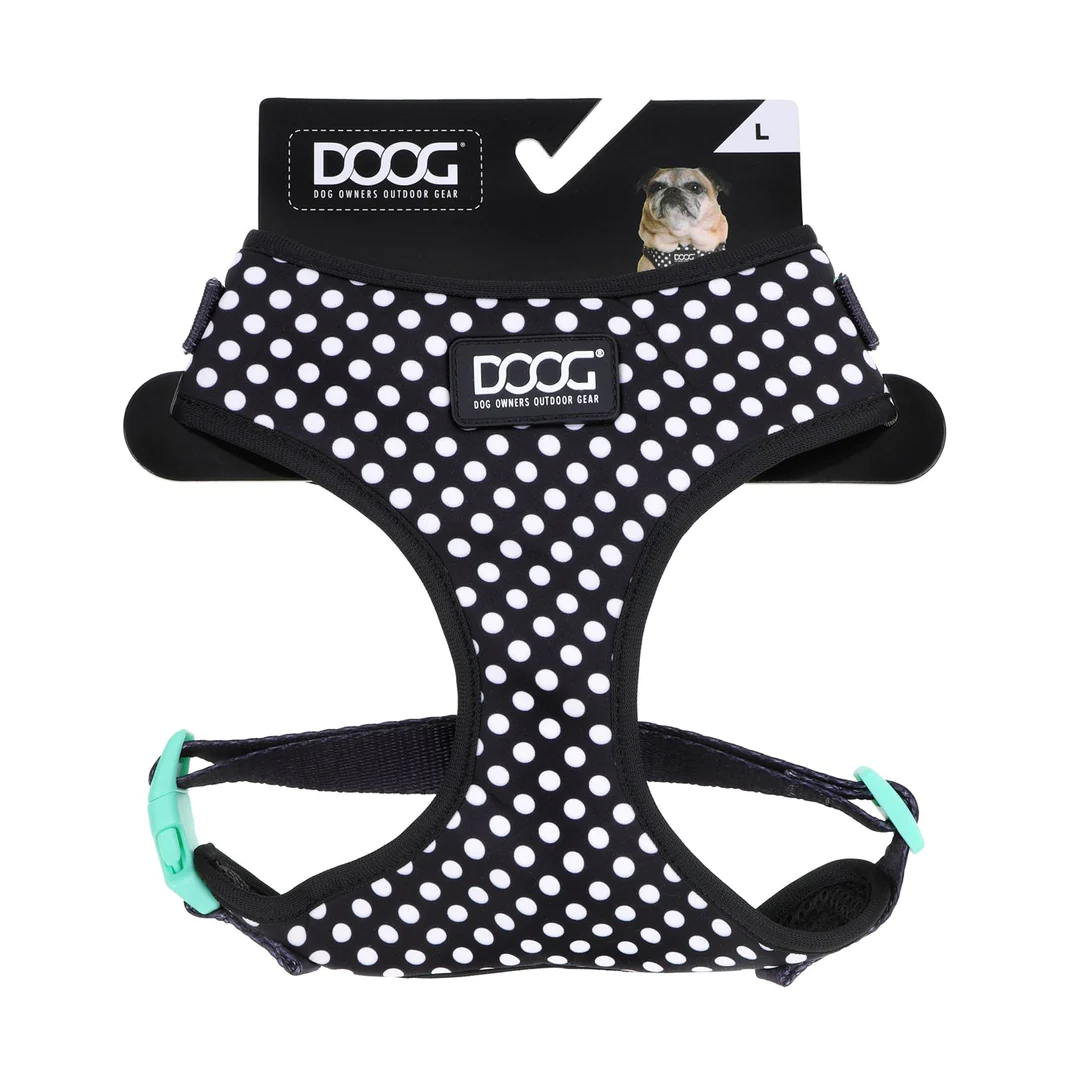 Neoflex Soft Harness - Pongo - Black with White Dots