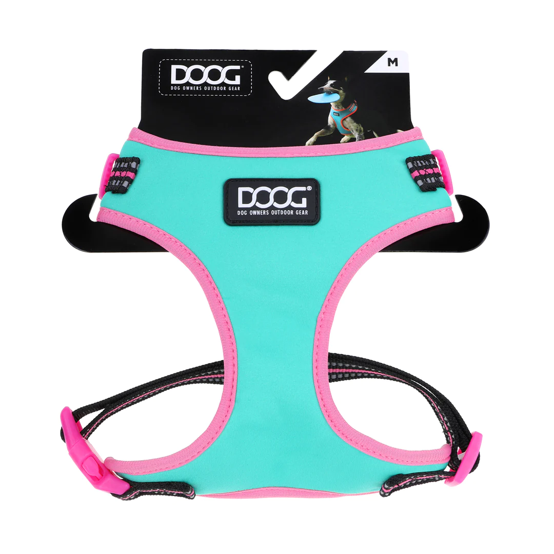 Neoflex Soft Harness - Rin Tin Tin - Neon Teal & Pink