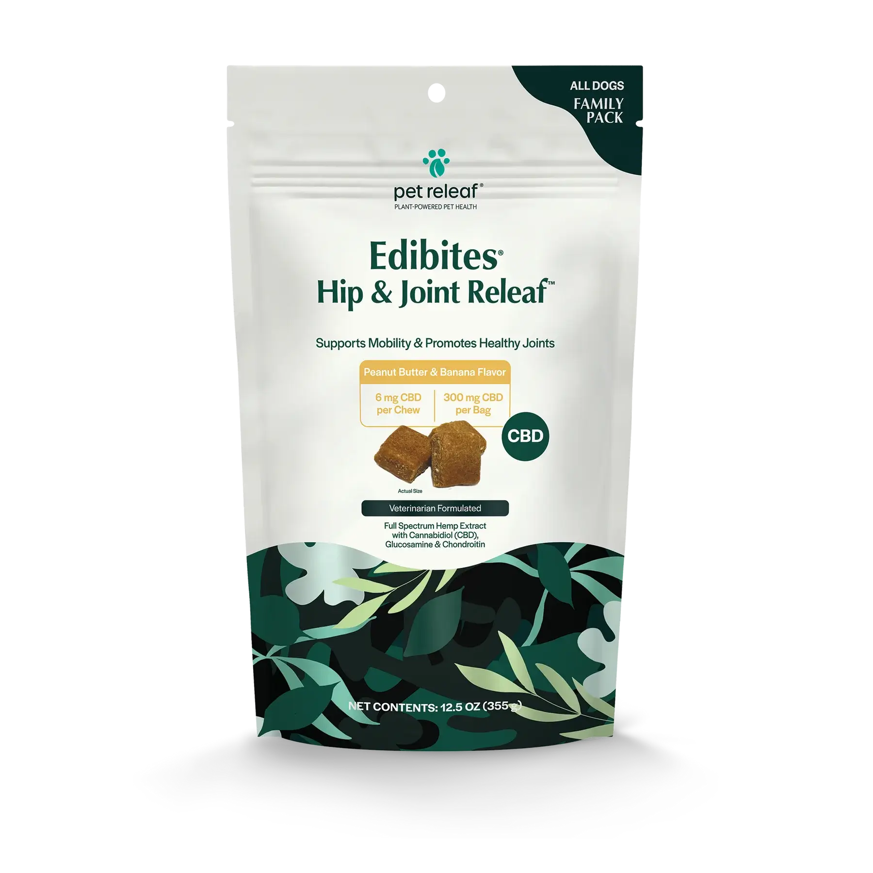 Hip & Joint Releaf Organic Hemp Edibites - Peanut Butter & Banana Flavor