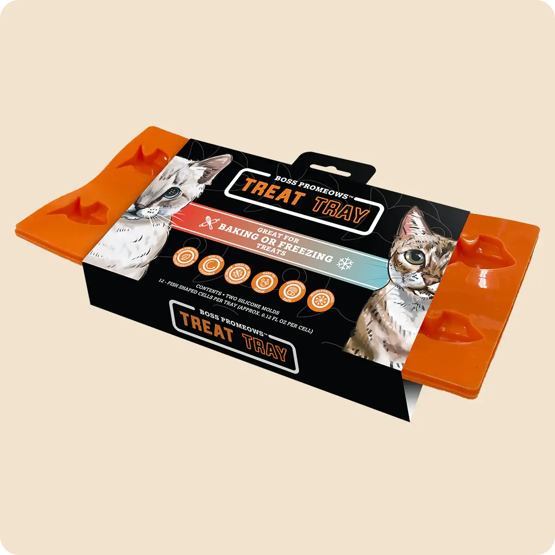 ProMeow Orange Boss Cat Treat Tray