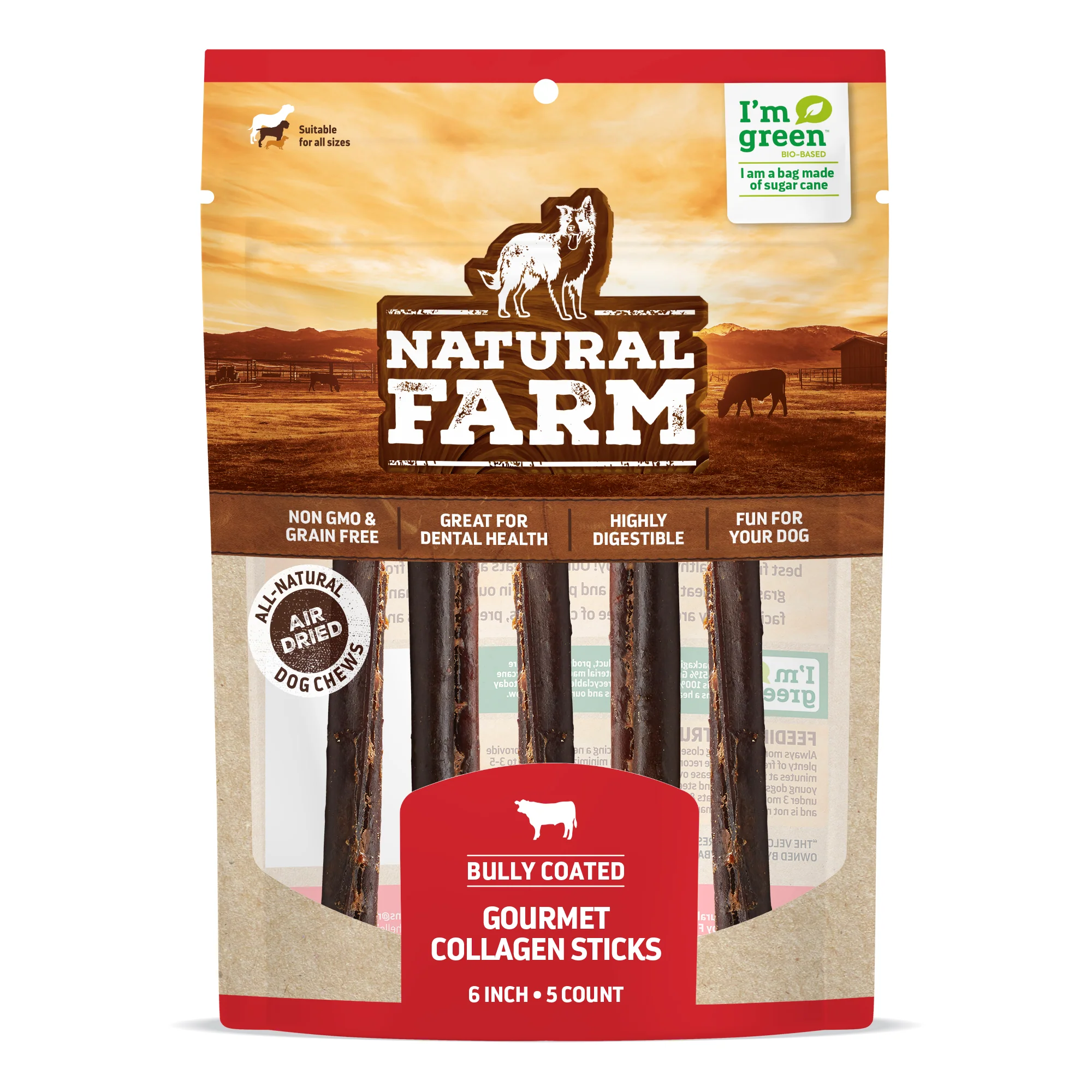 Gourmet Collagen Sticks with Beef Flavor - 5 Pack