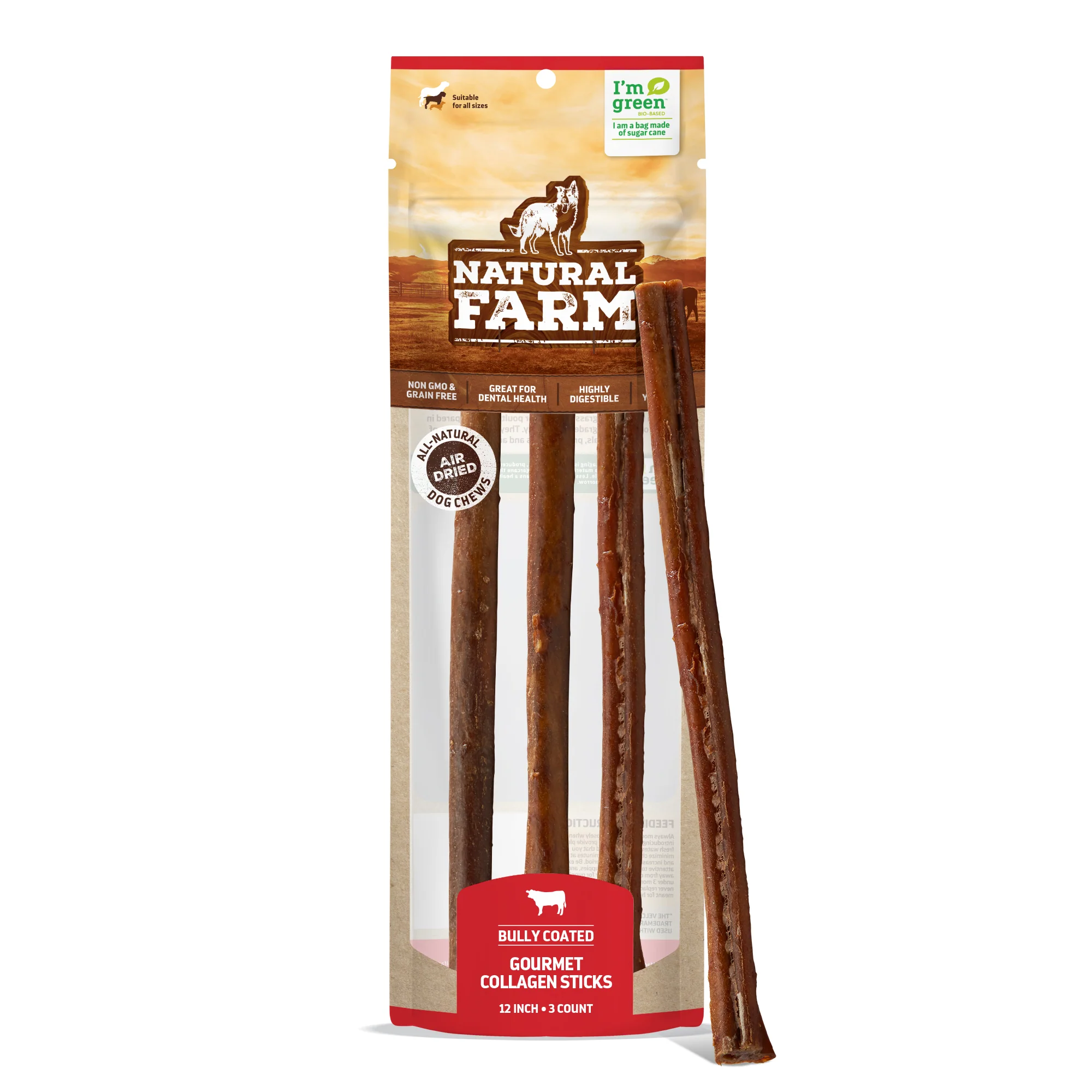 Gourmet Collagen Sticks with Beef Flavor - 3 Pack
