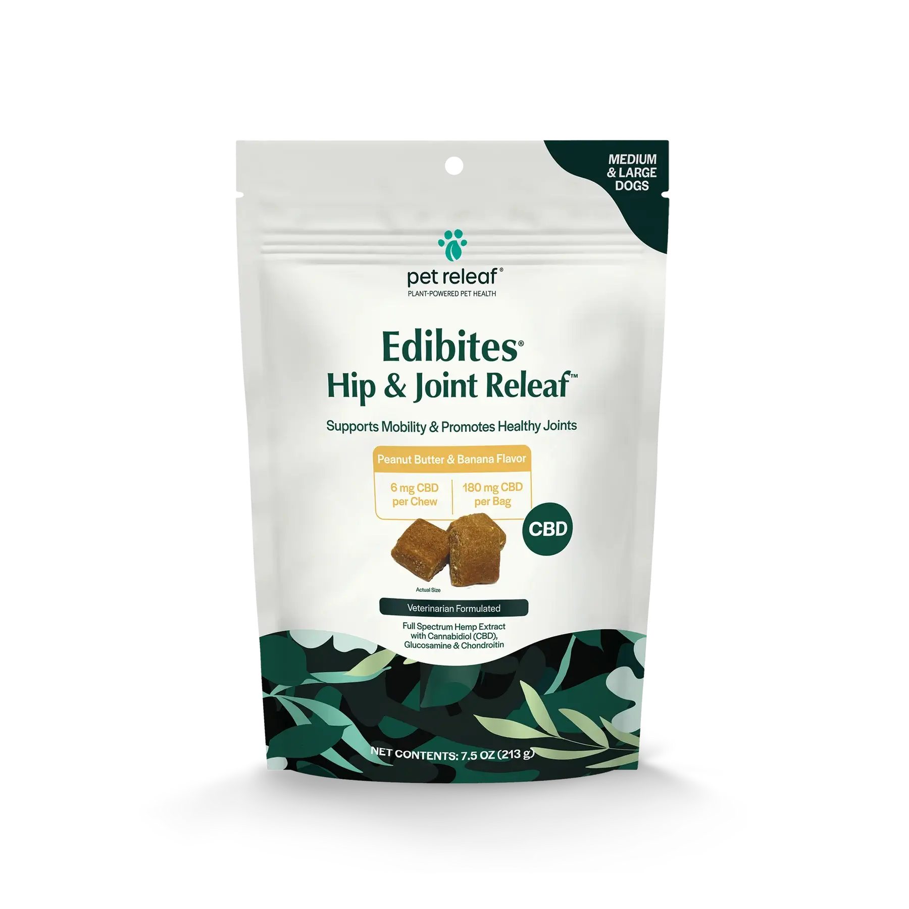 Hip & Joint Releaf Organic Hemp Edibites - Peanut Butter & Banana Flavor