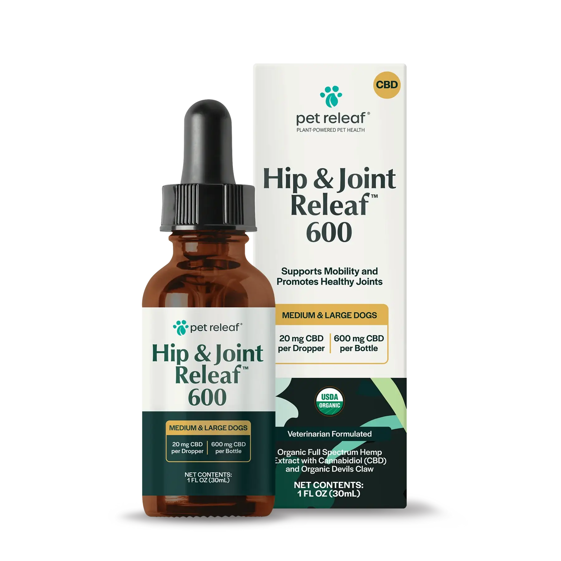 Hip & Joint Releaf Organic Hemp Oil