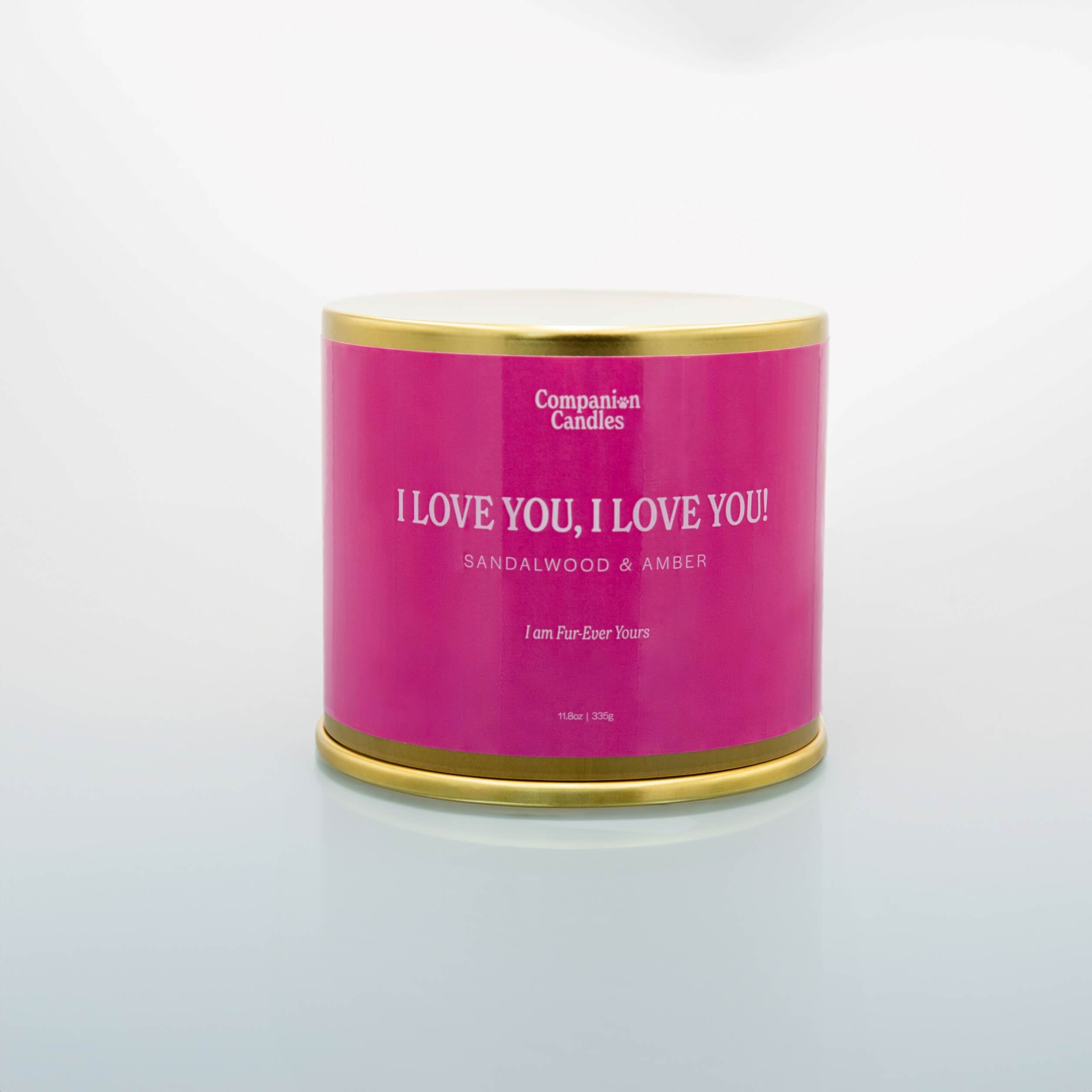"I Love You" Candle - Sandalwood/Amber