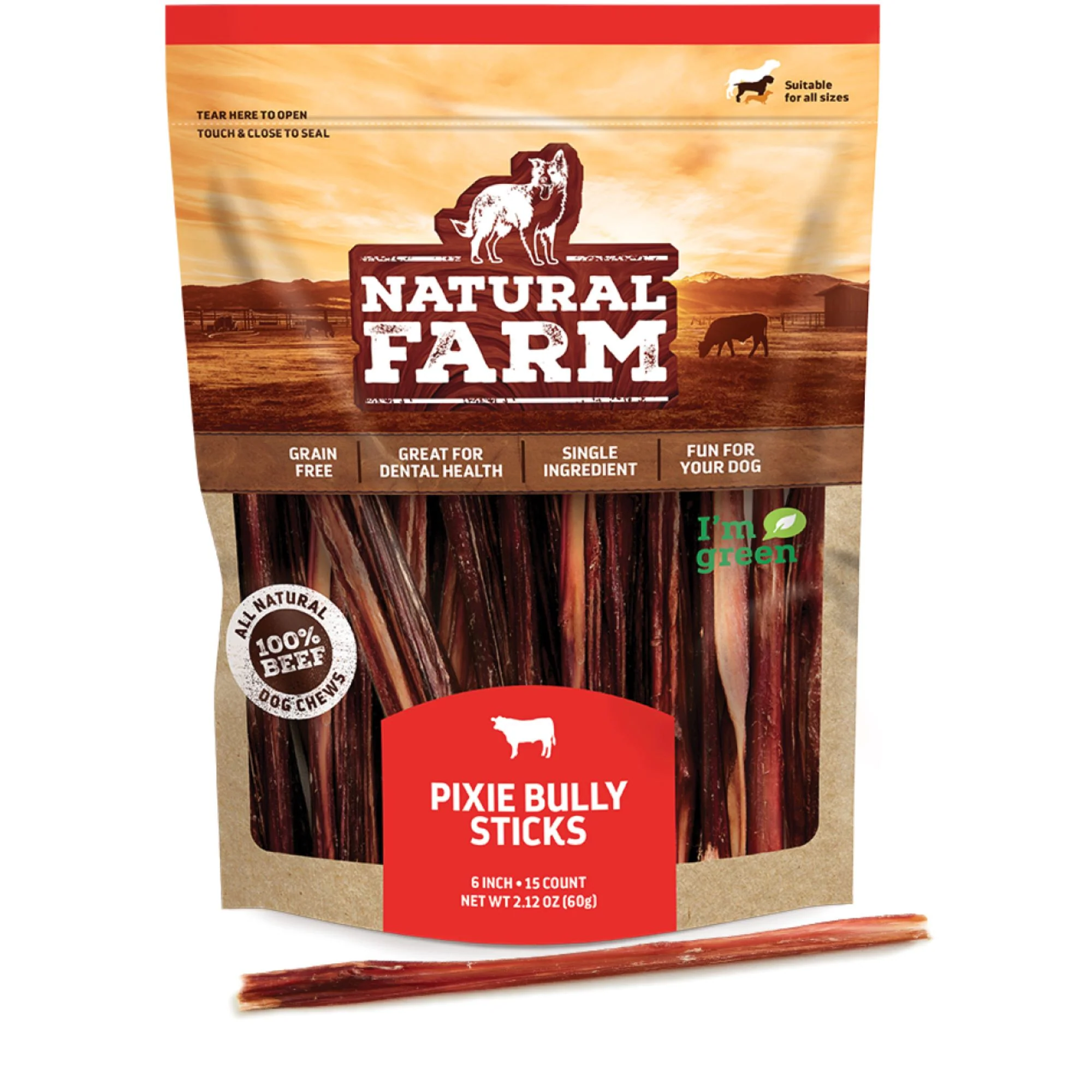 Odor Free Pixie Bully Sticks - 15 Pack