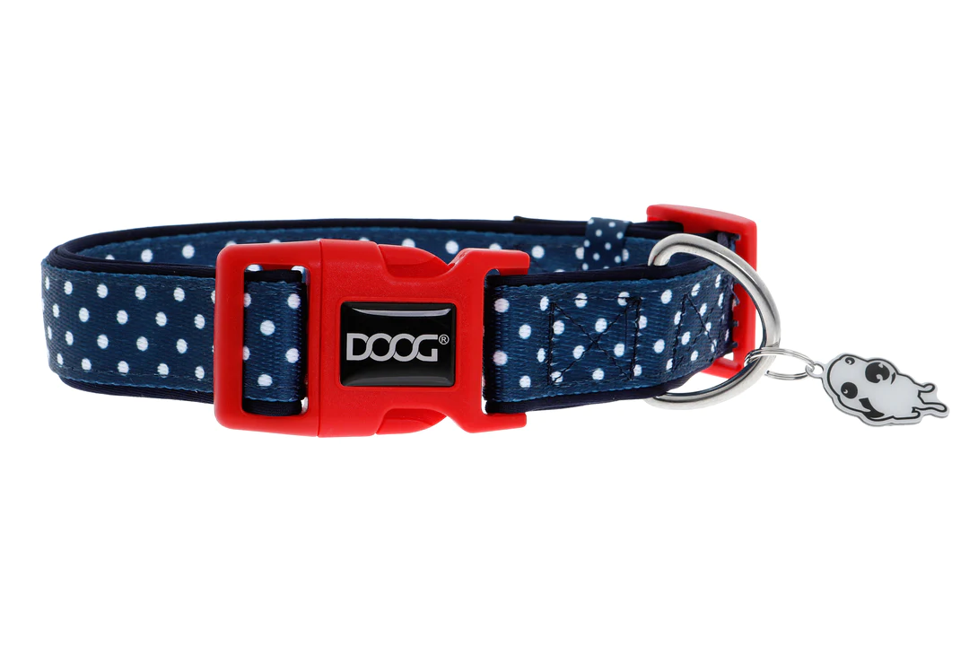 Collar - Stella - Navy with White Spots