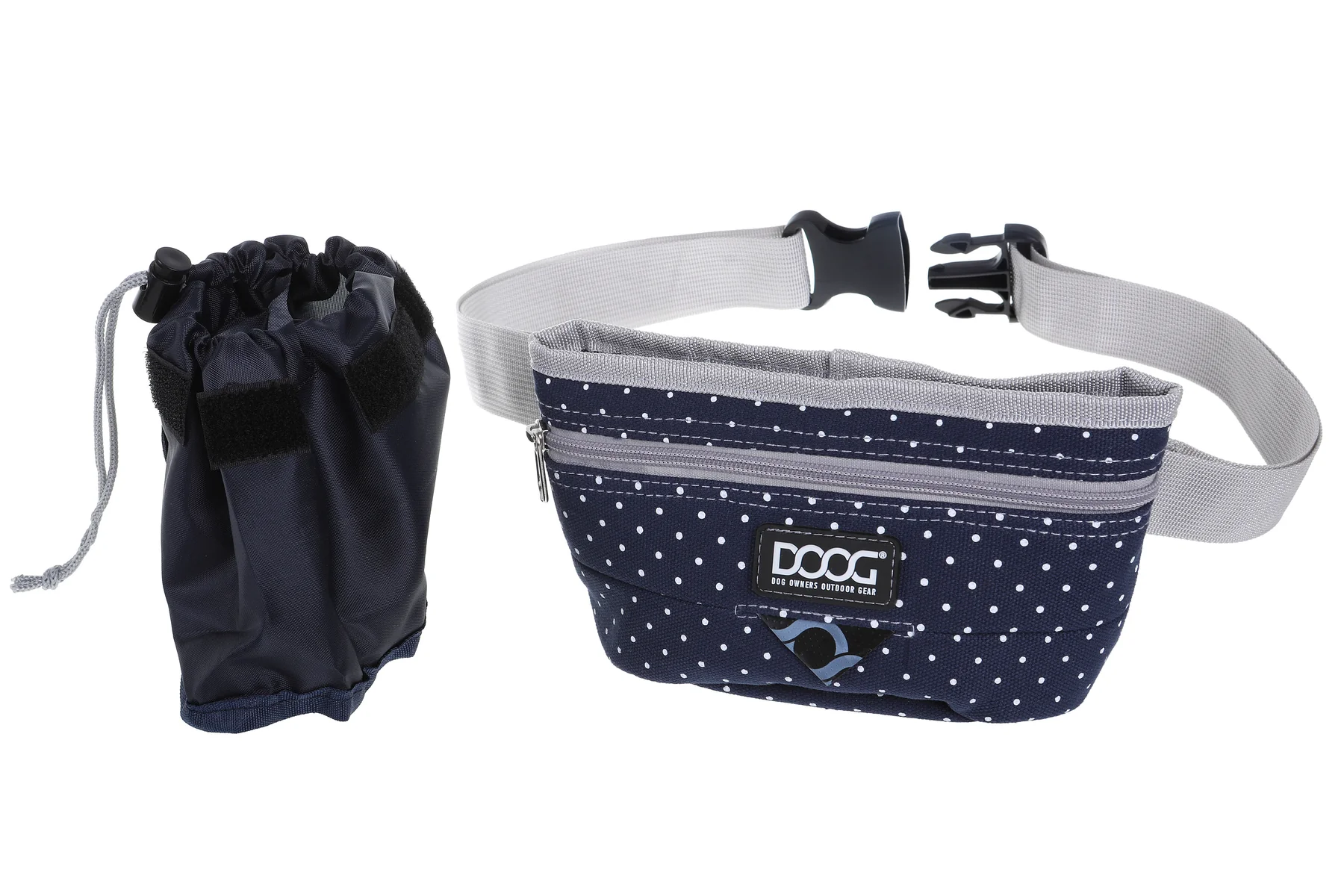 Treat Pouch - Stella - Navy with White Spots