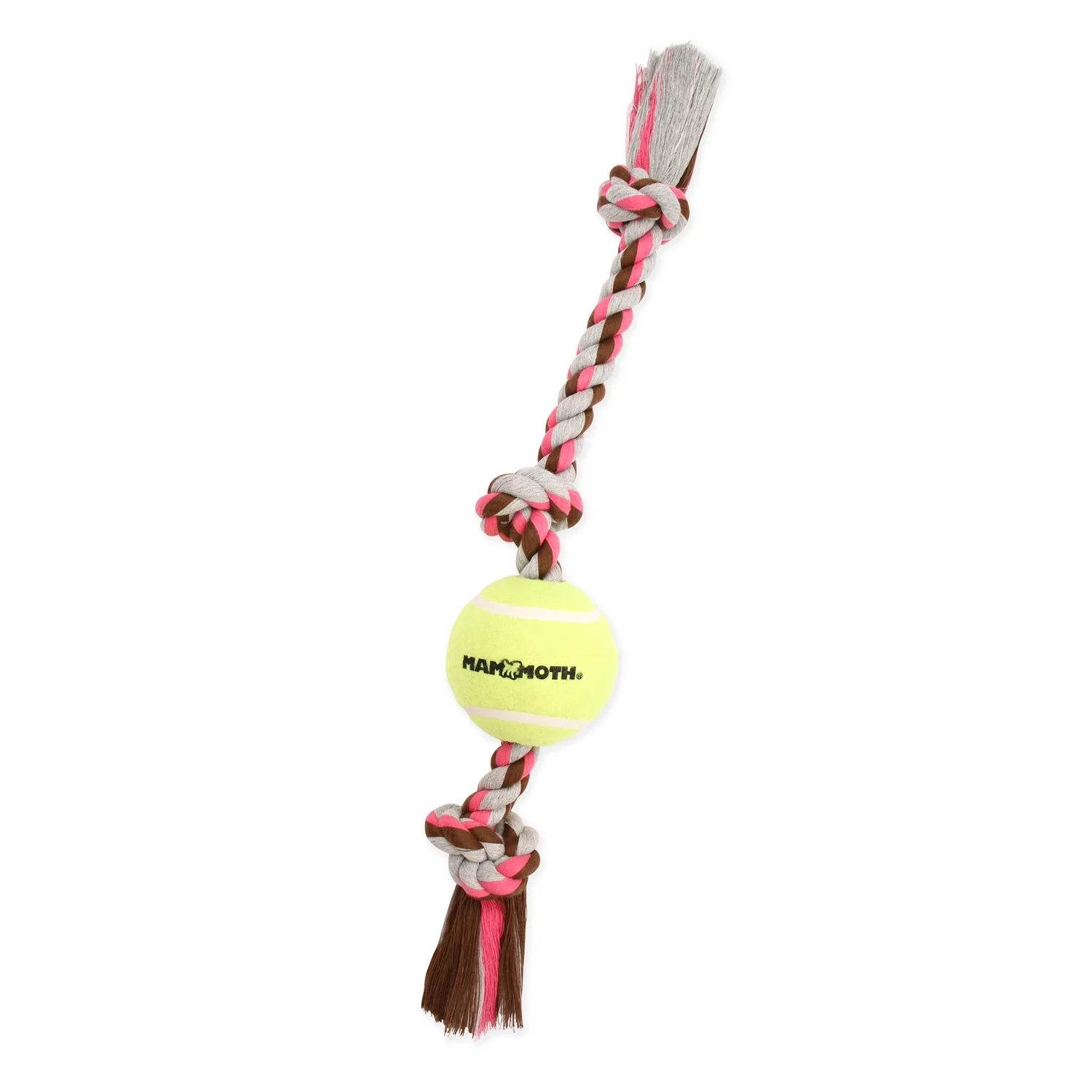 Flossy Chew 3 Knot Tug w/ 4" Tennis Ball - Large