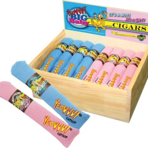 Wood Cigar Box - Blue & Pink