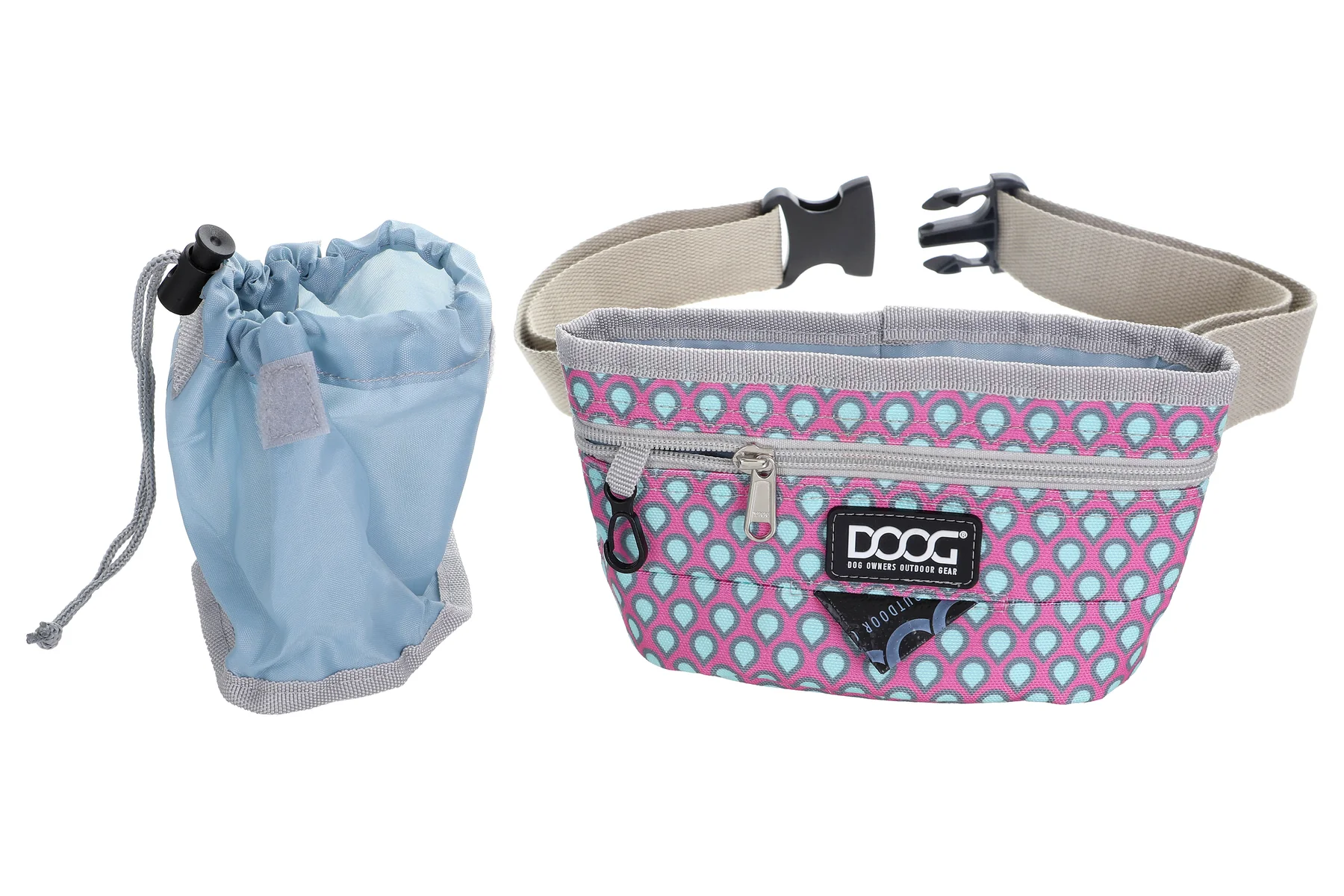 Treat Pouch - Luna - Pink with Teardrops