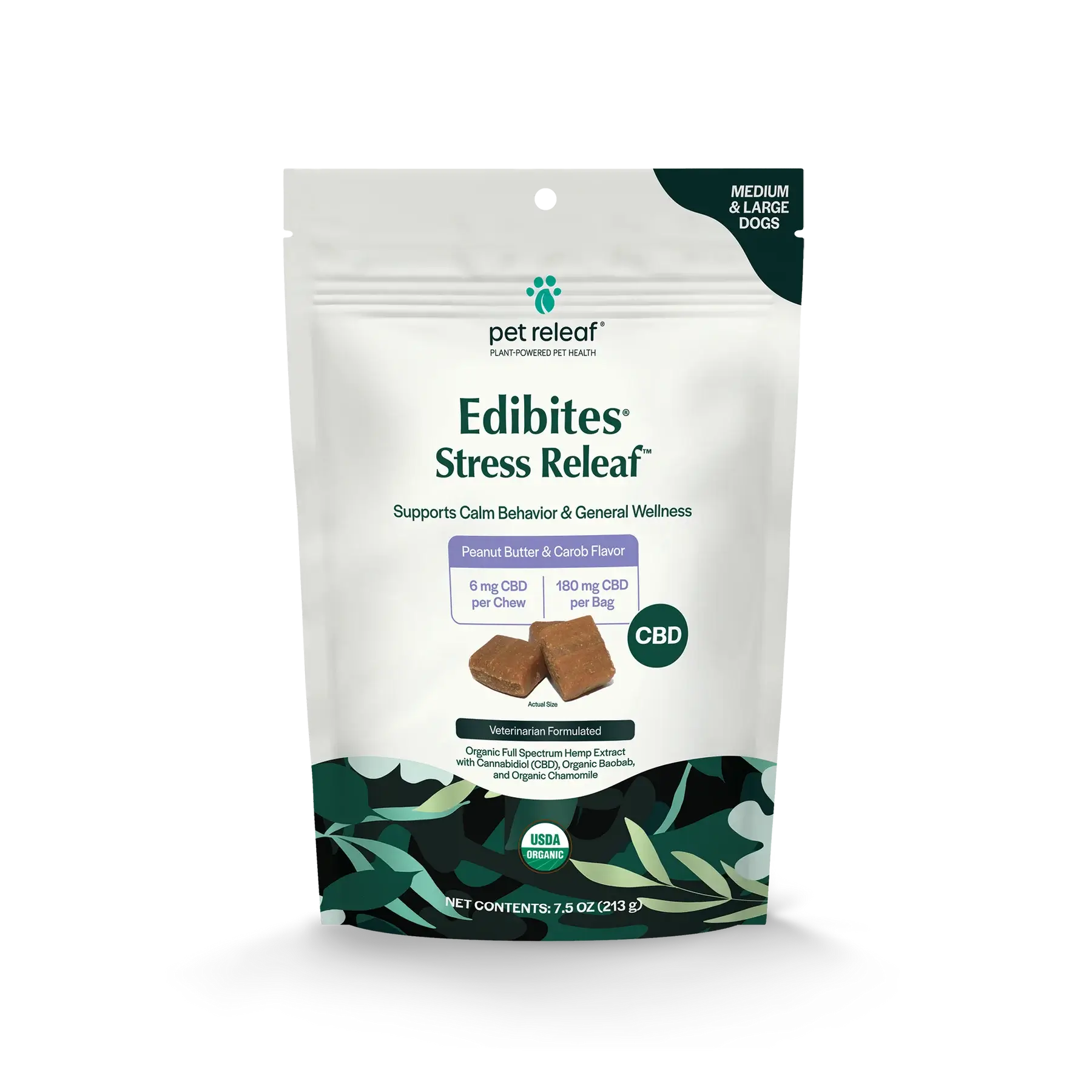 Stress Releaf Organic Hemp Edibites - Peanut Butter & Carob Flavor