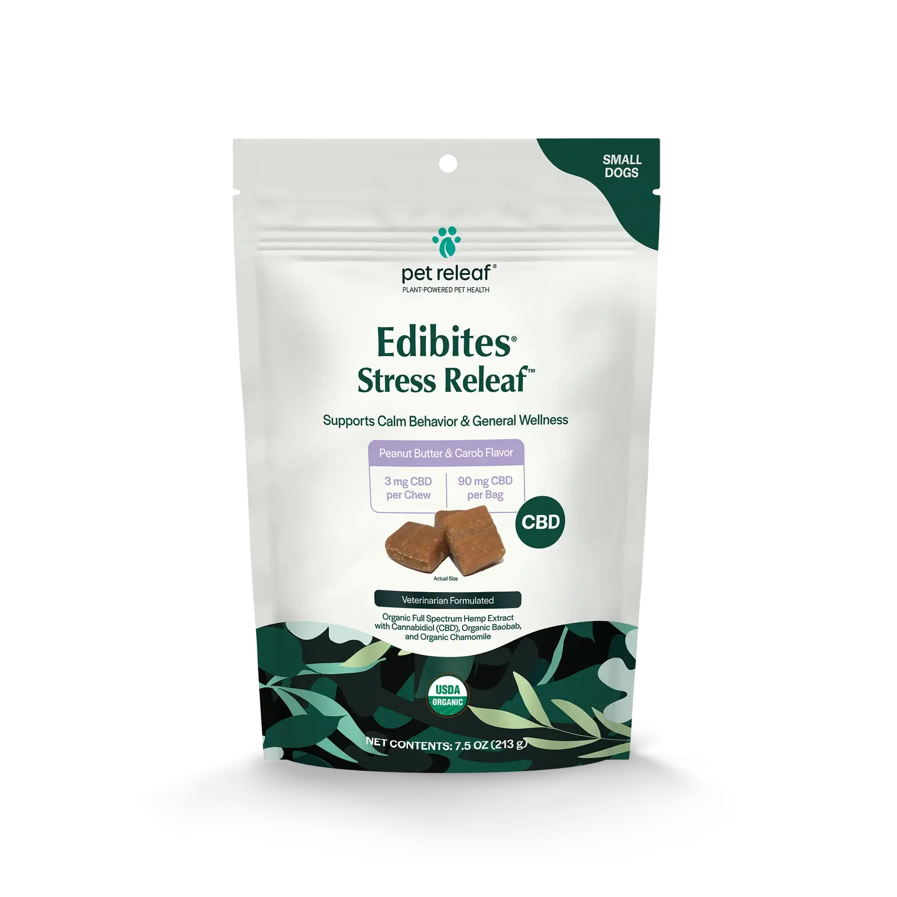 Stress Releaf Organic Hemp Edibites - Peanut Butter & Carob Flavor